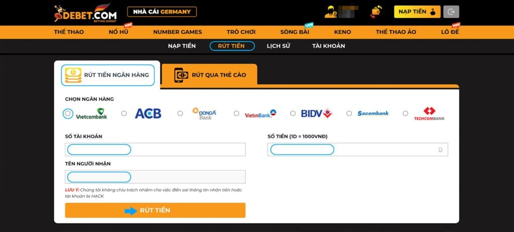 Hướng Dẫn Lấy Lại Mật Khẩu Rút Tiền