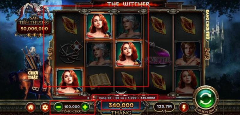 Trải nghiệm game nổ hũ The Witcher cực hấp dẫn tại nhà cái Debet